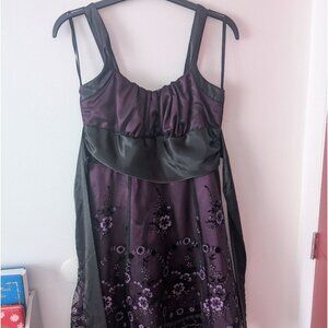 Jolie floral dress - black and purple - size 12
